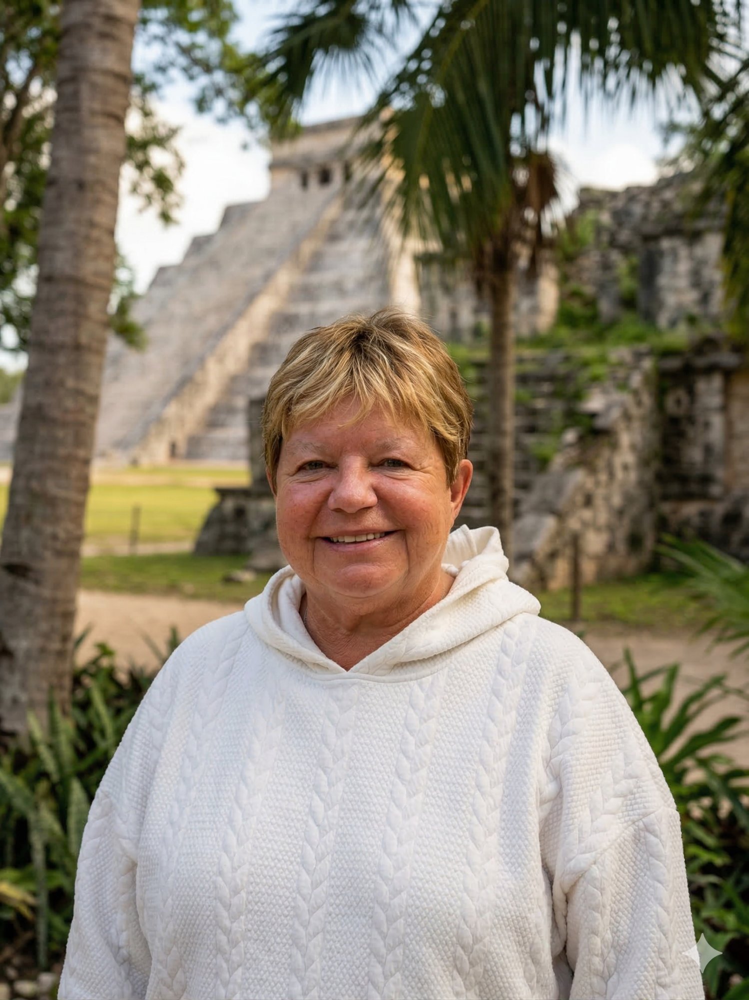 Marie Christine devant Chichen Itza